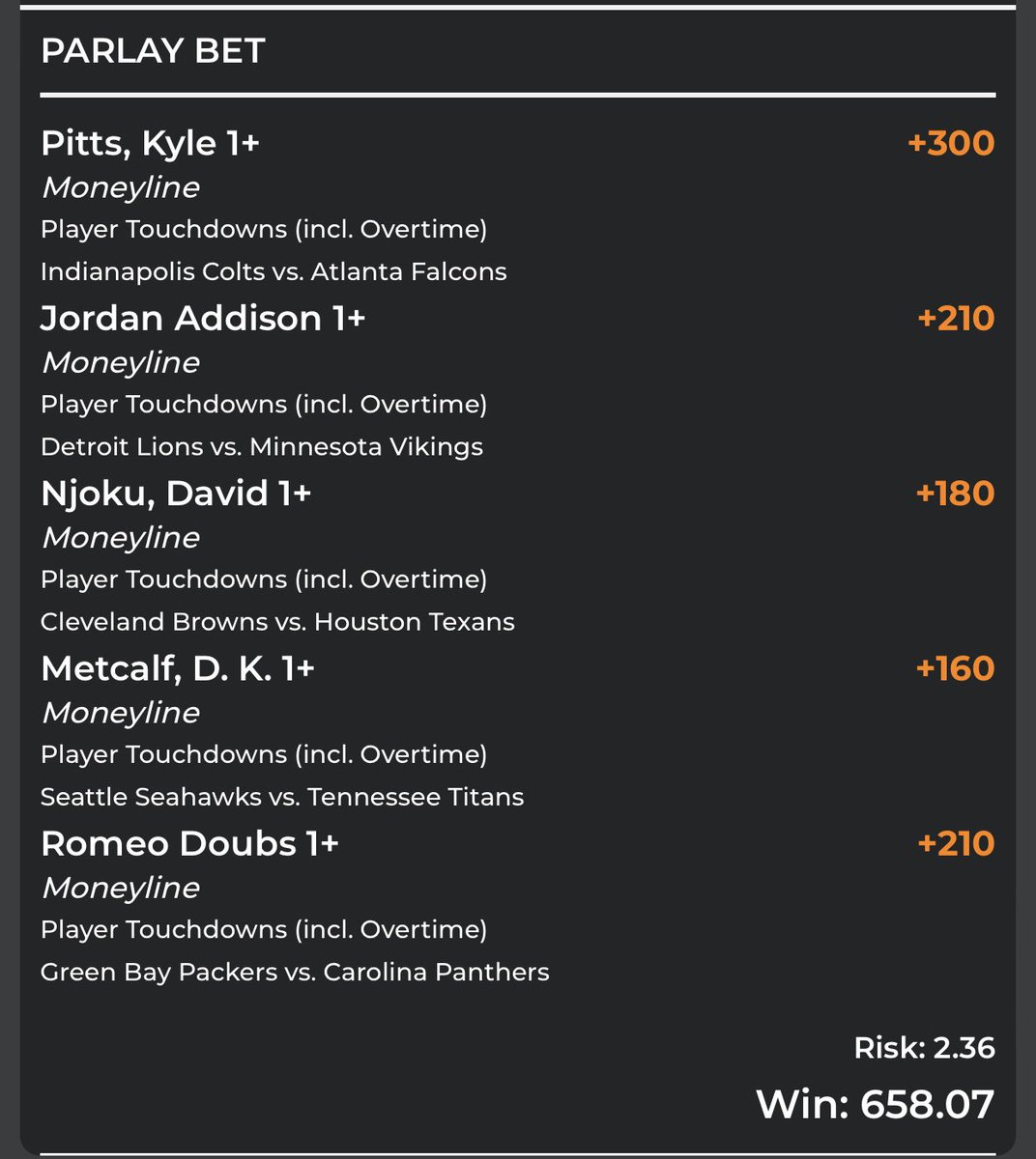 Thoughts on my early window parlay?
#ParlayPlay