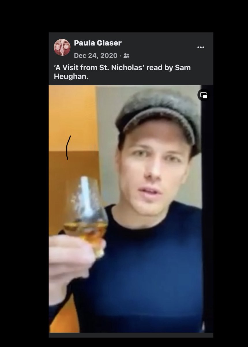 @SamHeughan recites “Twas the Night Before Christmas” facebook.com/share/v/Y2Yd5X… @Heughligans (Josh Horowitz’ HSC with sam and Caitriona in 2020)
