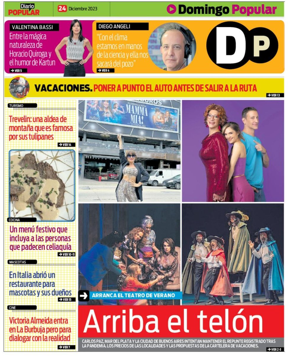 KarimGonzalz's tweet photo. HOY- Mi Nota de Tapa #SupleDominical #DiarioPopular
#ARRIBAELTELÓN
*El teatro de verano no se quiere devaluar
@MarDelPlataARG @mardelplata @CarlosPazVivo @buenosaires https://t.co/XjN8McTX7L