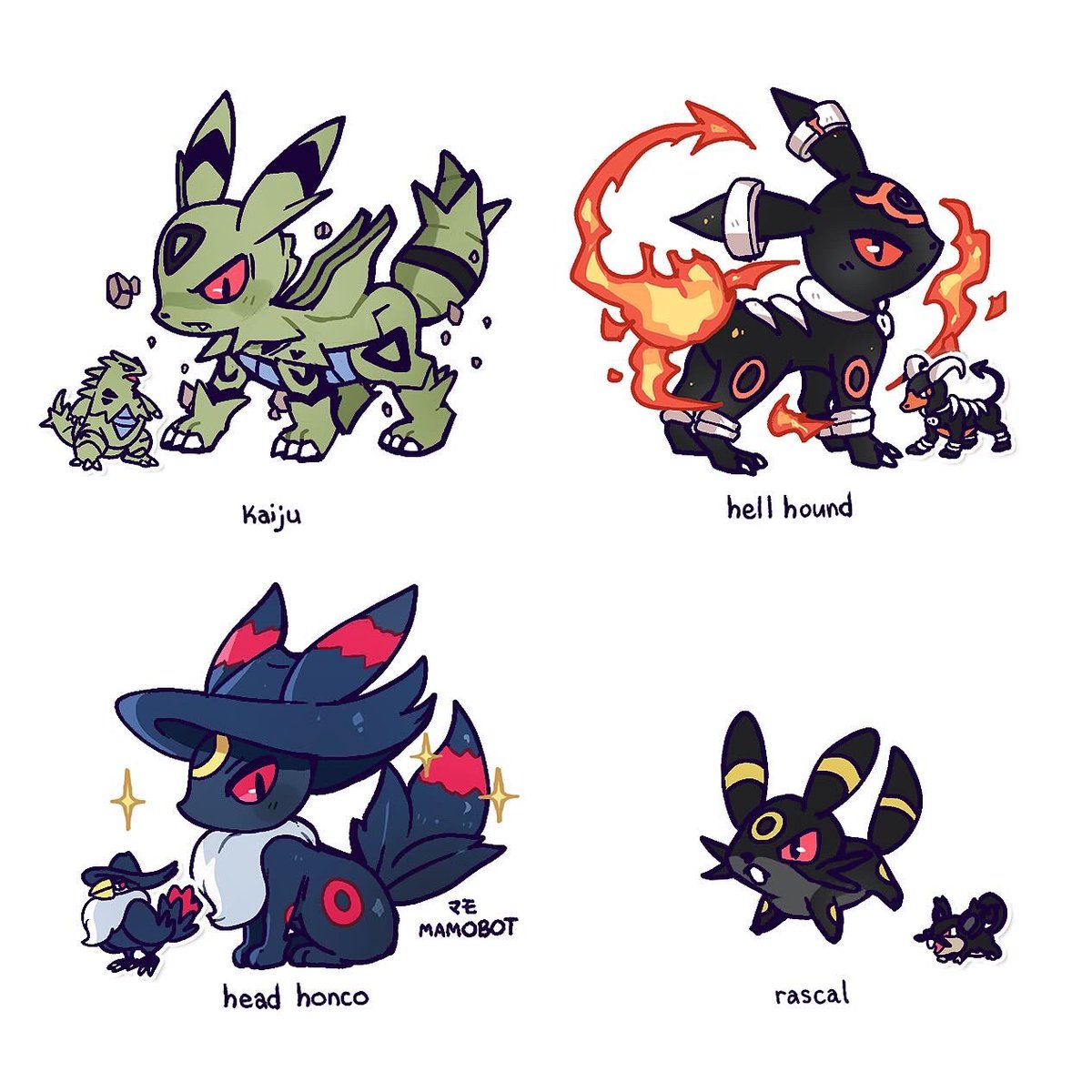 umbreon pokemon (creature) no humans white background fire fusion red eyes standing  illustration images
