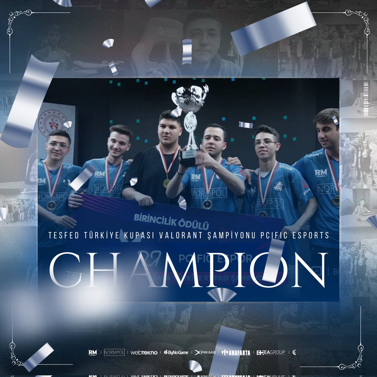 PCIFICespor's tweet photo. WE ARE THE ONE. 💯
WE ARE THE BEST. 🔥
WE ARE THE CHAMPION. 👑
TESFED Türkiye Kupası VALORANT Büyük Finali'nde @firefluxesports ekibine karşı 2-1 kazandık ve şampiyon olduk.
ICARUS ANLATILDIĞI YERDE, EN TEPEDE. 🌊
#PCIVICTORY for #PCIFICARUS 🪽 https://t.co/VSn9uEnJb8