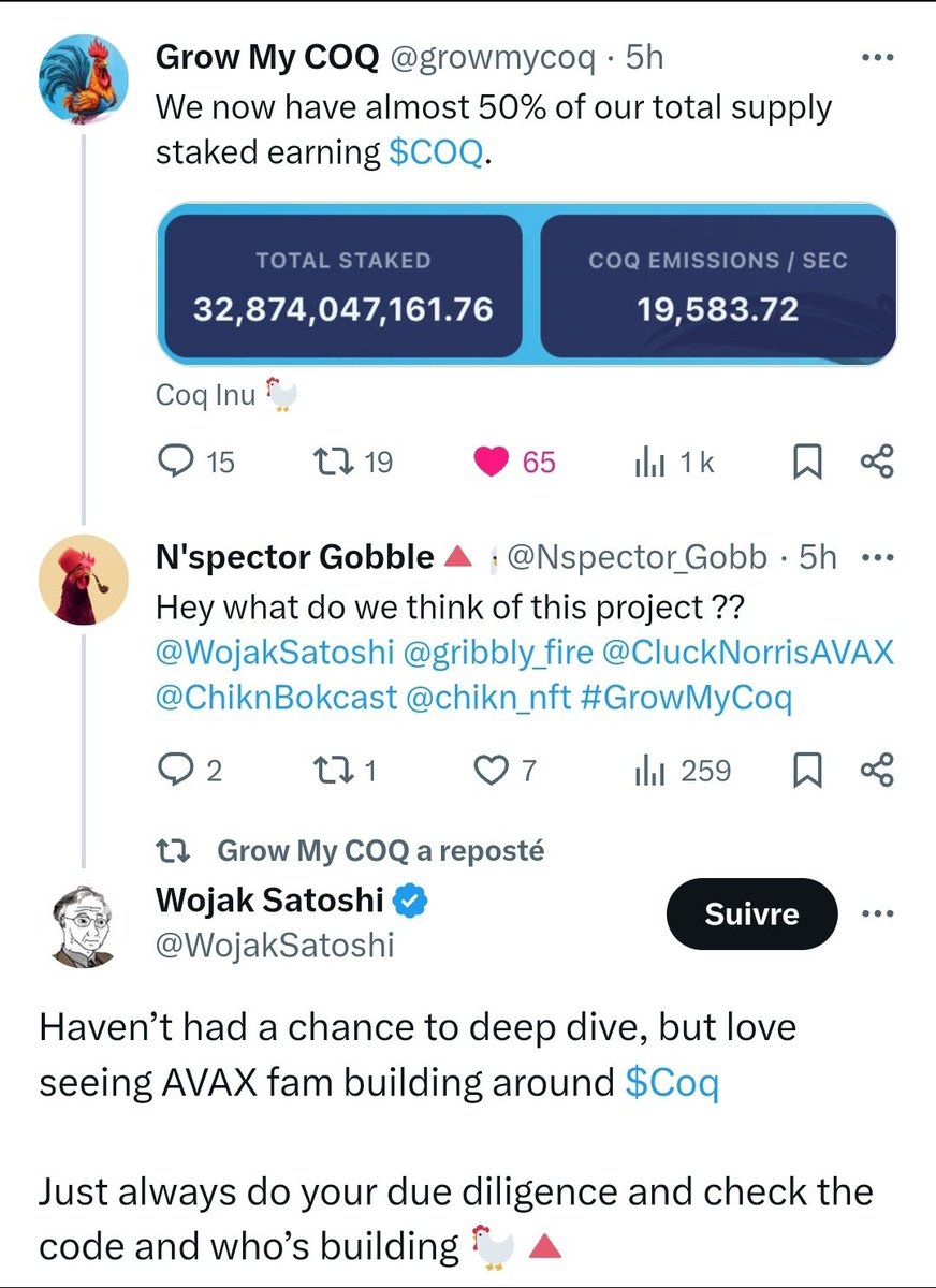 VladimirOnAvax's tweet photo. Among the $VIAGRA supporters there are the co-founder of $COQ, Trader Joe, and Chiknft.

That's it. That's the tweet. https://t.co/Pm8ZpaXFIr