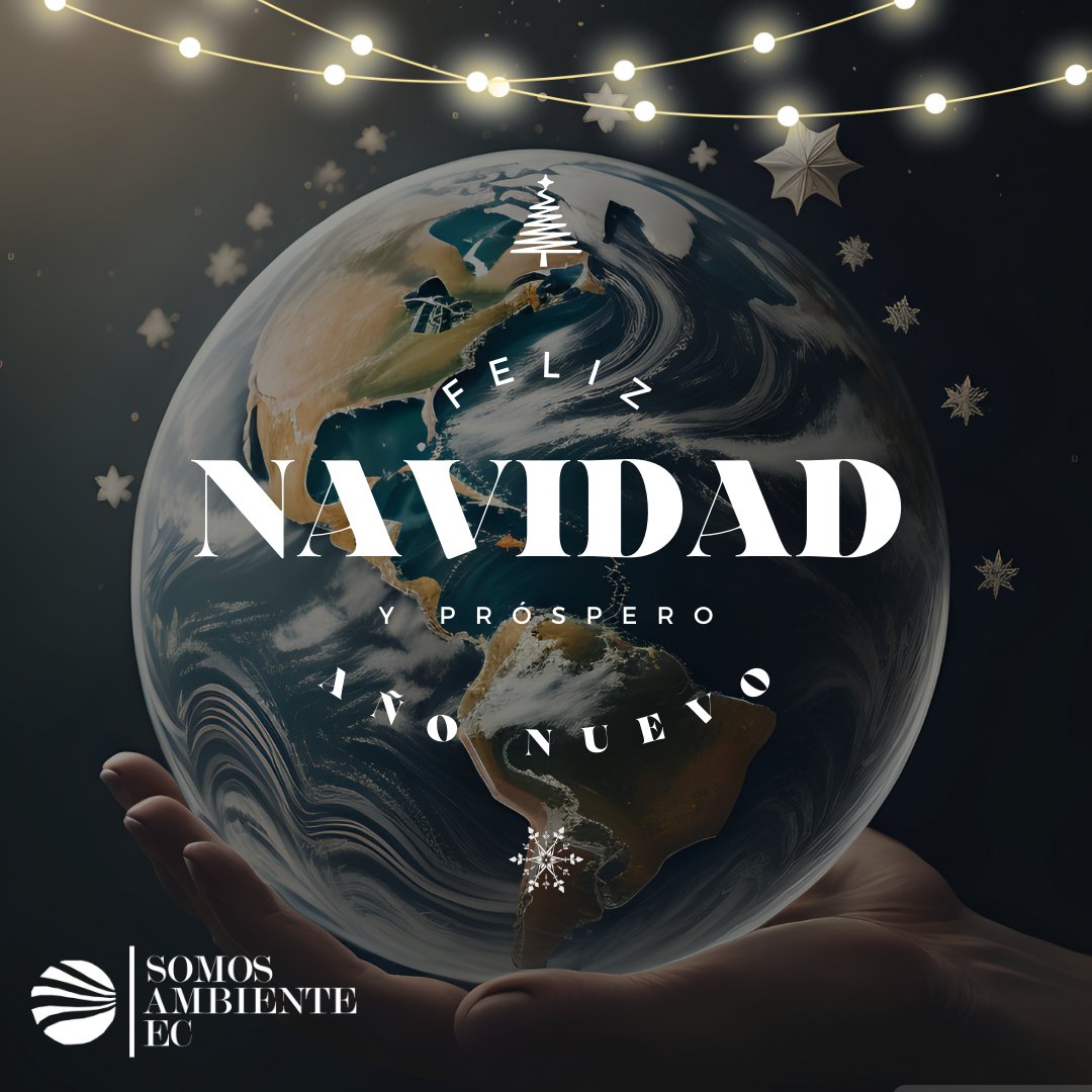 ¡Feliz Navidad y próspero Año Nuevo para todos! Desde Somos Ambiente EC, queremos enviar nuestros más cálidos deseos en esta época tan especial. Que el próximo año esté lleno de oportunidades y logros para cuidar y preservar nuestro entorno.