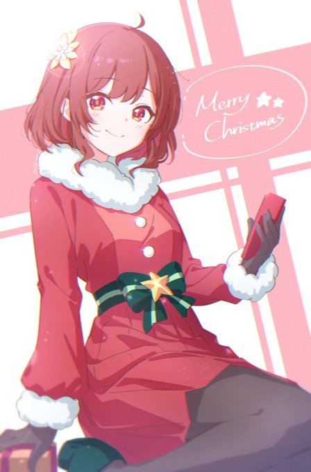 「merry christmas red dress」 illustration images(Latest)