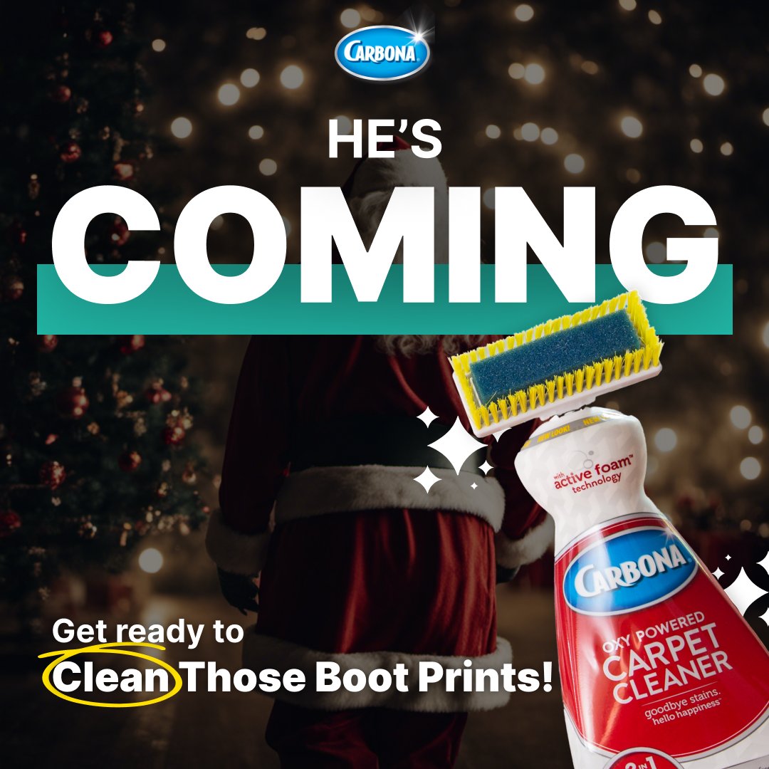 Get prepared for Santa's boot stains with our Carpet Cleaner.

You'll be like... "Ho-Ho-HOLY MOLY THIS WORKS GREAT!" 😂

amzn.to/3Eczv51