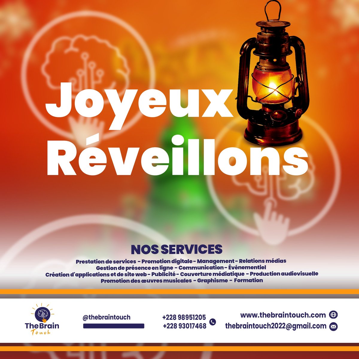 DjamahMedard228's tweet photo. 🎄✨ Joyeux Réveillon de Noël de la part de @thebraintouch  ! 🎅🌟

Que cette nuit soit remplie de joie, de rires et de moments magiques. Passez un Noël chaleureux et lumineux avec vos proches! 🕊️🎁 

#TheBrainTouch #DjamahAmèviMédard #JoyeuxNoël #Togo https://t.co/Kwdqpgc5dt