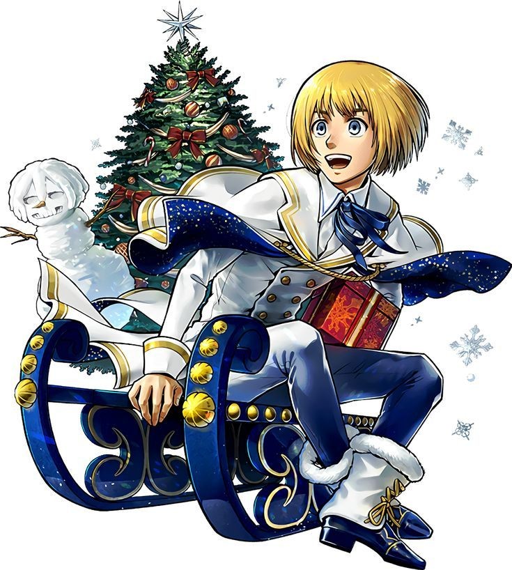 aruanicentric's tweet photo. Armin and Annie matching outfits for Attack on Titan: Tactics (Winter Holiday Event) https://t.co/JfiM9JKN4L