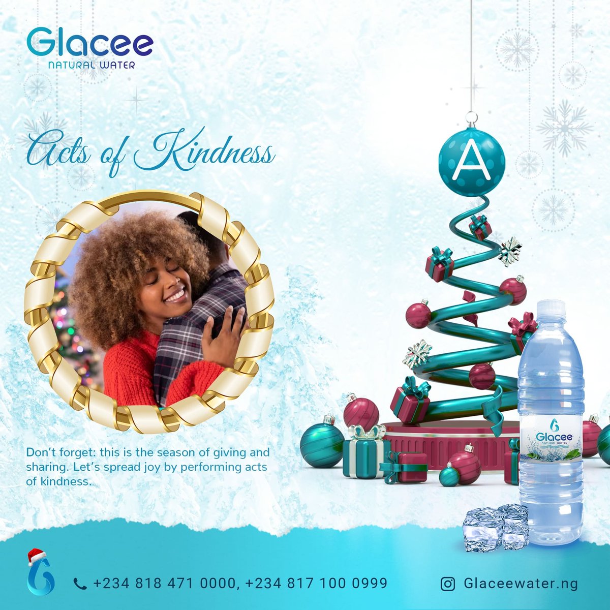 GlaceeWater's tweet photo. What's the kindest thing anyone has ever done for you during Christmas? 

#glaceewaterng #bottledwater #christmas #actsofkindness #love #kindness #giving #sharing #storytime #memories #viral #explorepage https://t.co/eXIIXo5yV3