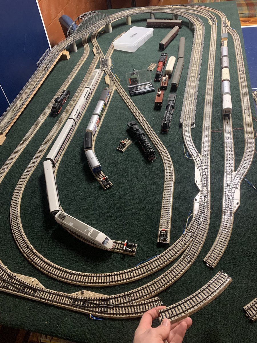 Reflection that my enjoyment of cloning and DNA assembly is an adult manifestation of model railroading as a kid. Fun to make a layout for my children this year. #holidaytraditions