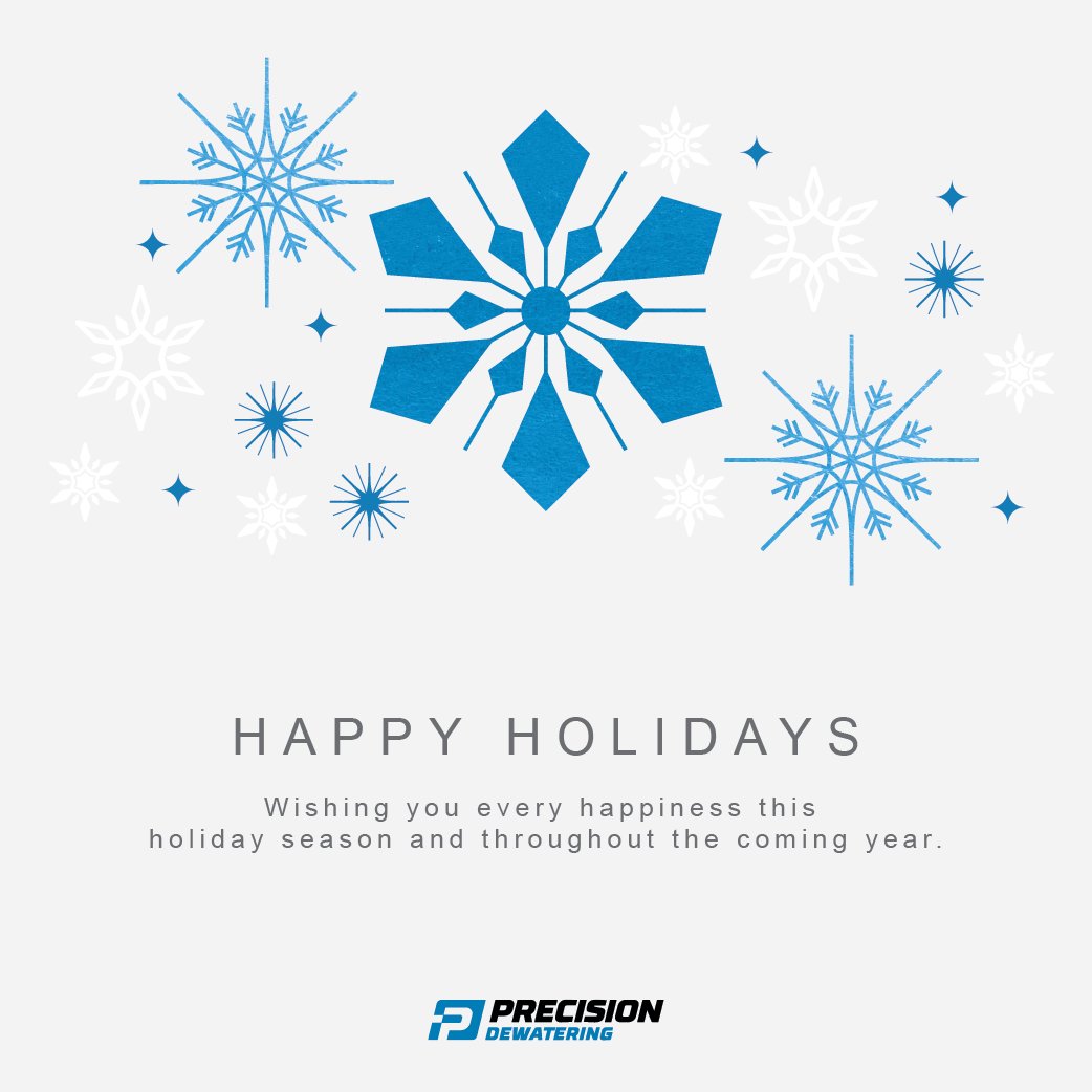 DewateringLLC's tweet photo. Happy Holidays from Precision Dewatering. We hope your holidays will be filled with joy and laughter through the New Year. #PrecisionDewatering #HappyHolidays https://t.co/ATJscJq3KM