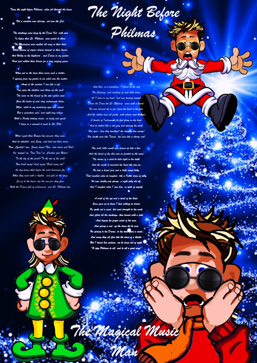 MagicalMusicMan's tweet photo. This #Christmaseve why not join #tinyphil @bongosaloon in a reading of #thenightbeforePhilmas 
#Philgould #music #musician #philmas 
@Corrine_G42 @FondantMoose @MissMonday @MarkTob80459207 @RealPamster @Phleeper @realdocatherton https://t.co/TgmTSm0B5V