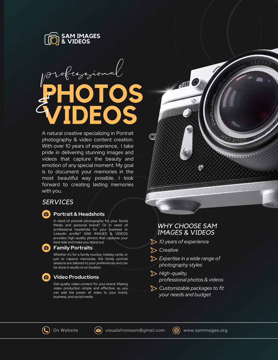 SamimagesVideos's tweet photo. Twitter, connect me with folks that need their dream look professionally &amp; creatively told.
#samimages #samvideos #creative #photographer #Contentcreater #chicago #world https://t.co/UEdJOFs5Sb