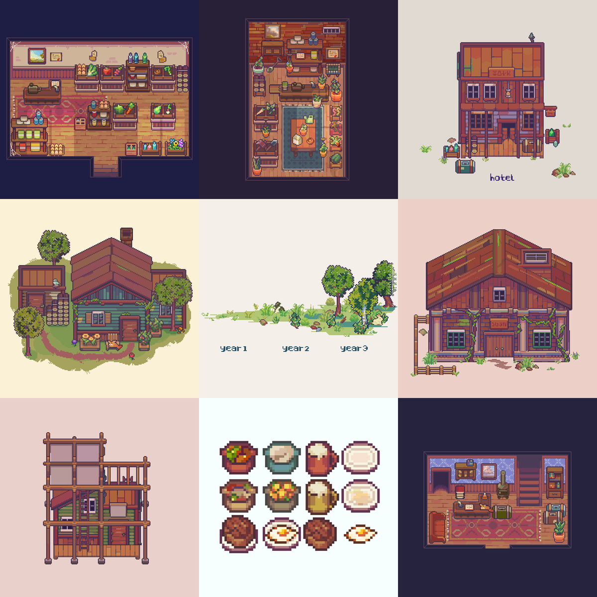 borispixels's tweet photo. Holy cow my dudes, what a year it's been! Here's some of my work from 2023. I'm so proud of how far we've come with Vampire Rancher, and I can't wait to share more in 2024.

#pixelart #indiegame #ドット絵 https://t.co/tx8Vt2qwtD