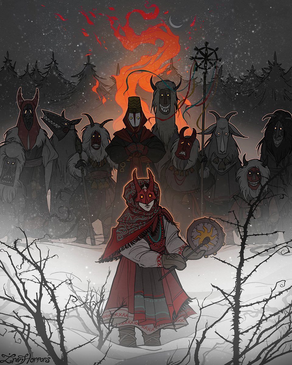 Iren_Horrors's tweet photo. Mummers/Ряженые 👹 https://t.co/2fSceeVRye