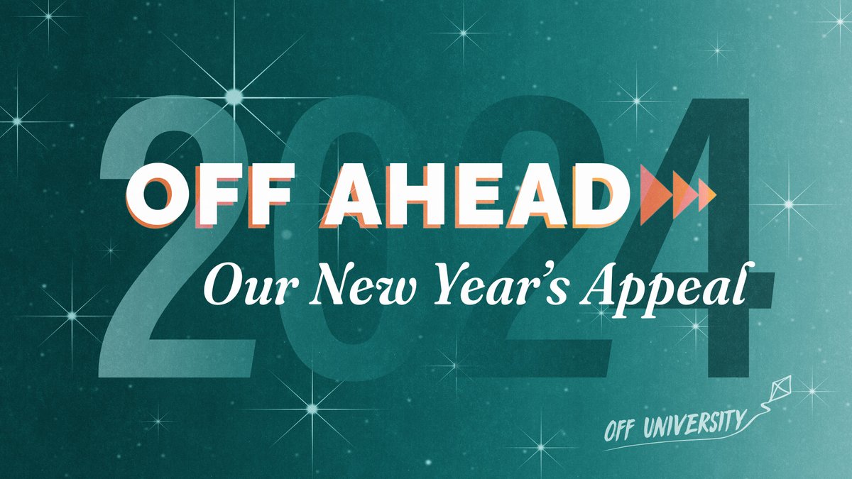 Since 2018 YOUR SUPPORT has been decisive in making Off-University a beacon for knowledge at risk.

Will you help us continue for the next 5 years?

DONATE NOW! t1p.de/kqpb9
