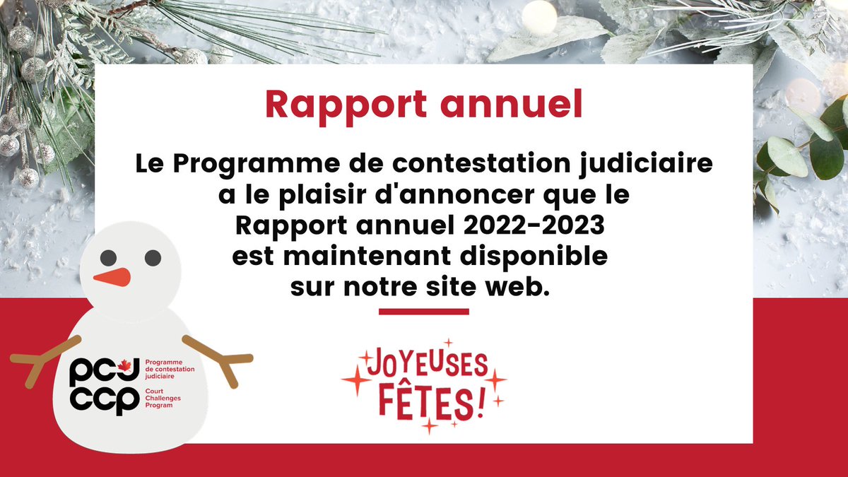 Court Challenges Programme contestation judiciaire tweet media