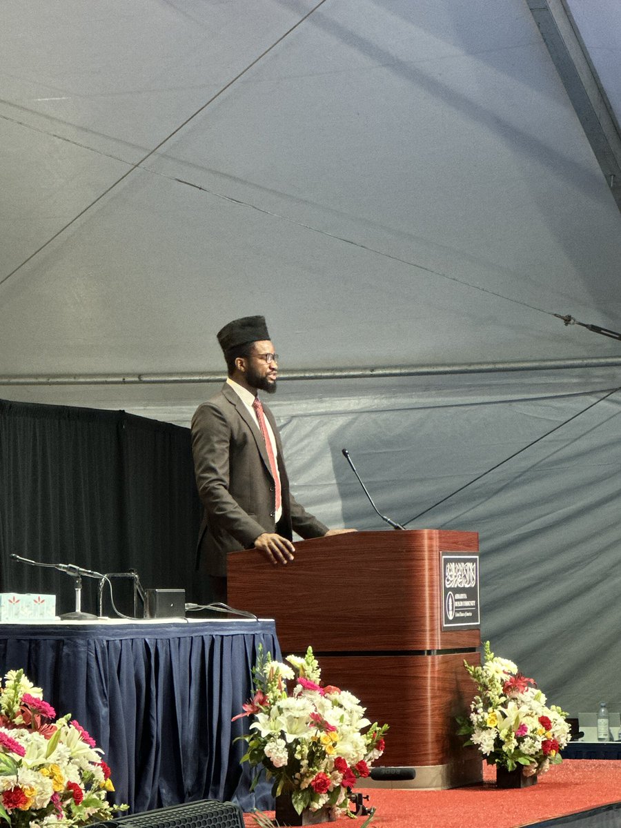 wcjsusa's tweet photo. Just listened to a speech by @MuslimPresident, Abdullah Dibba Sahib, The Message of Peace: How Ahmadiyyat Can Unite Humanity

#JalsaConnectUSA #WCJS2023 https://t.co/aW16sRVRZm