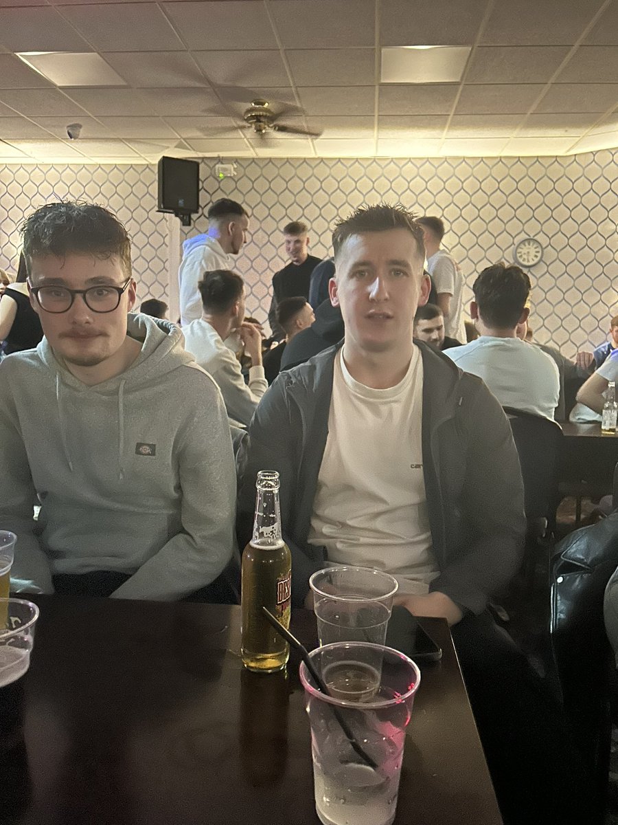 MondayClubFC's tweet photo. The skipper (C) and the Vice chairman are out in full force for the Pay C Milan Christmas party. https://t.co/hteWiLWNRc