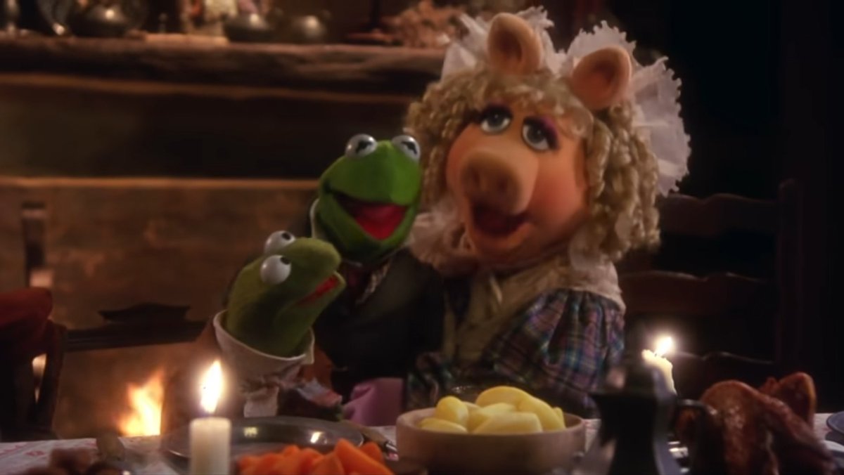 I have a lot of sympathy for the Cratchits... but Tiny Tim isn't going to get much better if his mum is serving him raw potatoes... #MuppetChristmasCarol #Christmas