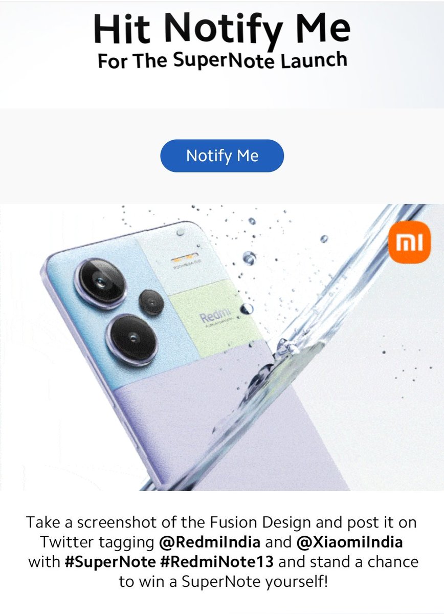 amalig434's tweet photo. Redmi Note 13.....
Coming soon
@RedmiIndia @XiaomiIndia 
#SuperNote #RedmiNote13 https://t.co/wXWTDDYxBF
