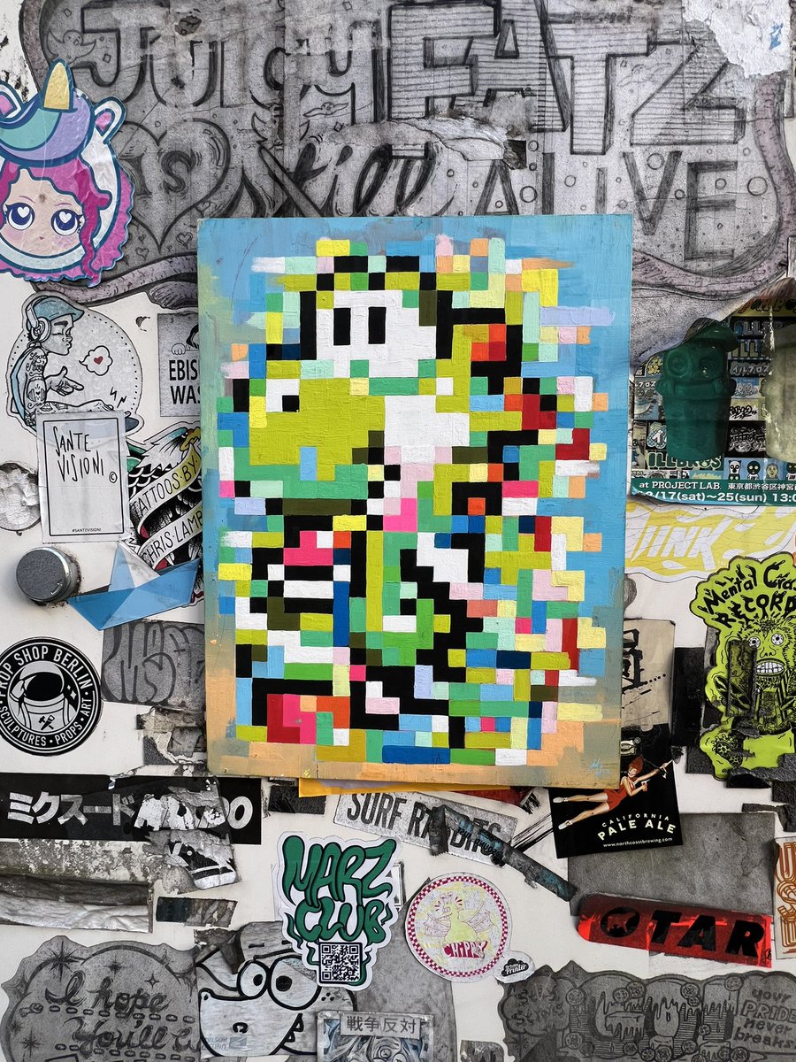ArtworkbyDD's tweet photo. YOSHI on the mean streets of Tokyo!

This Piece and more available on my store - https://t.co/MSvfdp9xct

#art #artwork #painting #paints #acrylics #acrylicartwork #etsy #shop #streetart #pixelart #pixelated #yoshi #mario #nintendo https://t.co/bNr7elL1ud
