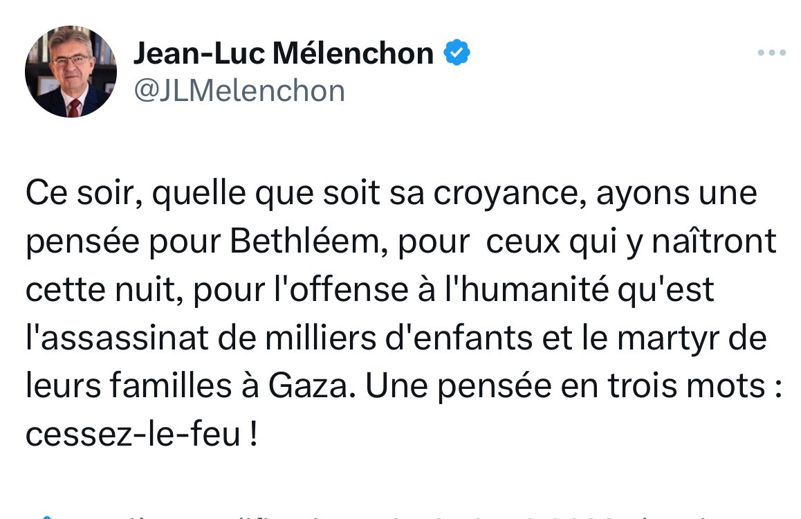 Il aurait pu profiter de l'occasion pour rendre hommage à tous les Chrétiens qui ont fui les pays musulmans ces dernières décennies, aux Chrétiens d'orient de Syrie, aux Chrétiens du Liban fuyant le Hezbollah. 

Mais il n'oserait pas froisser sa base électorale islamiste.