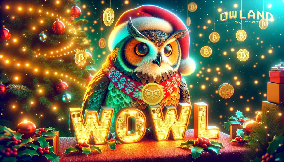 🎄 Wishing all of our wonderful $WOWL holders a Merry Christmas filled with joy, love, and magical moments! 🌟 

May your festive season be as amazing as the adventures we share. 🎉

Happy holidays from all of us at $Owland! 🦉✨

BTW, the Whitepaper is coming🤓

$WOWL #BRC20