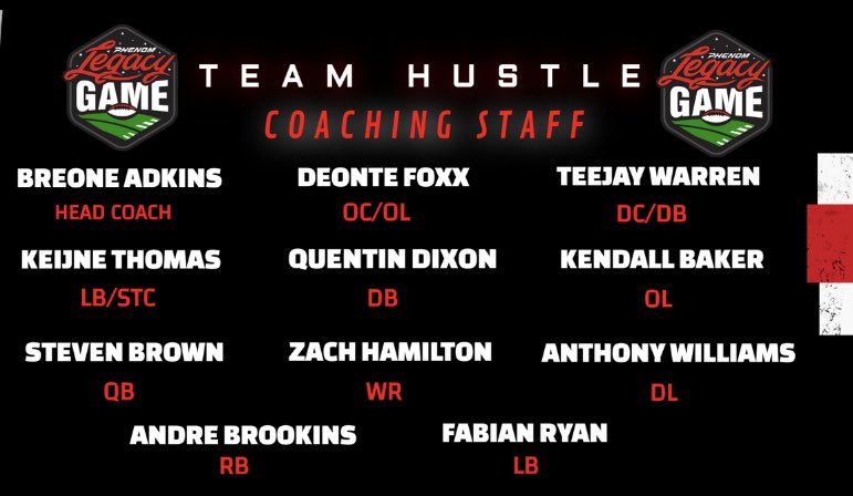 Team Hustle Coaching Staff 🔥