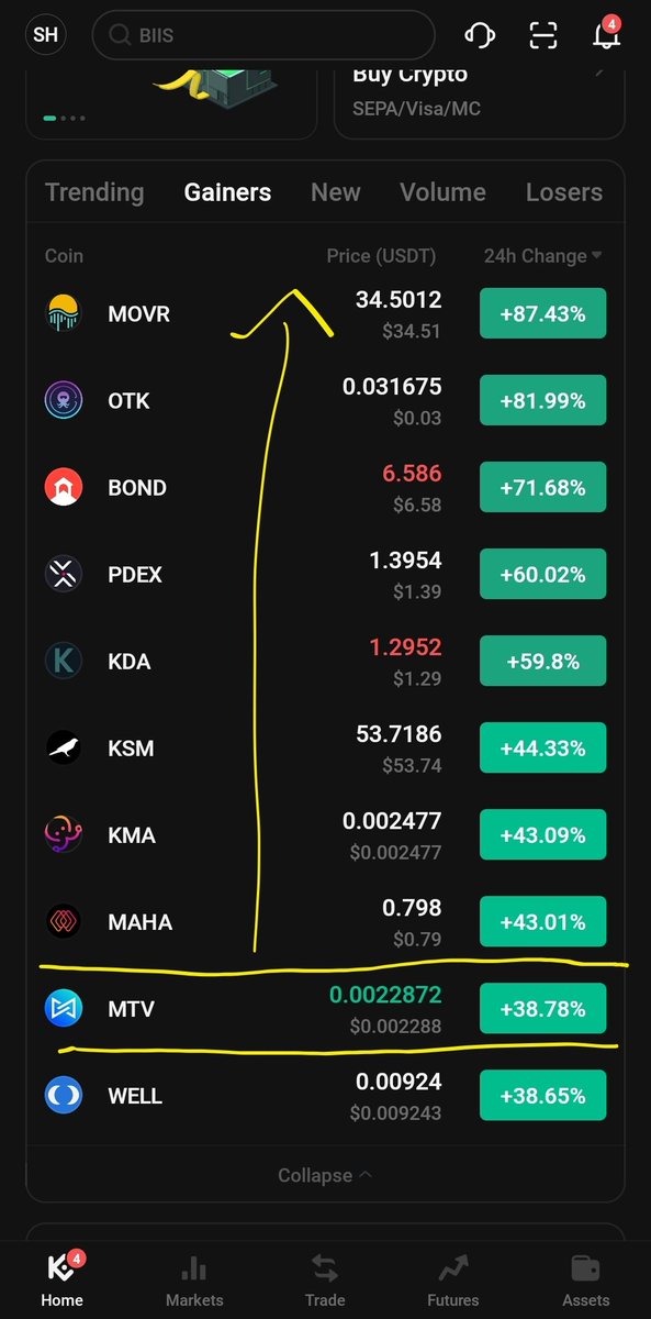 $MTV entered top gainers in kucoin.