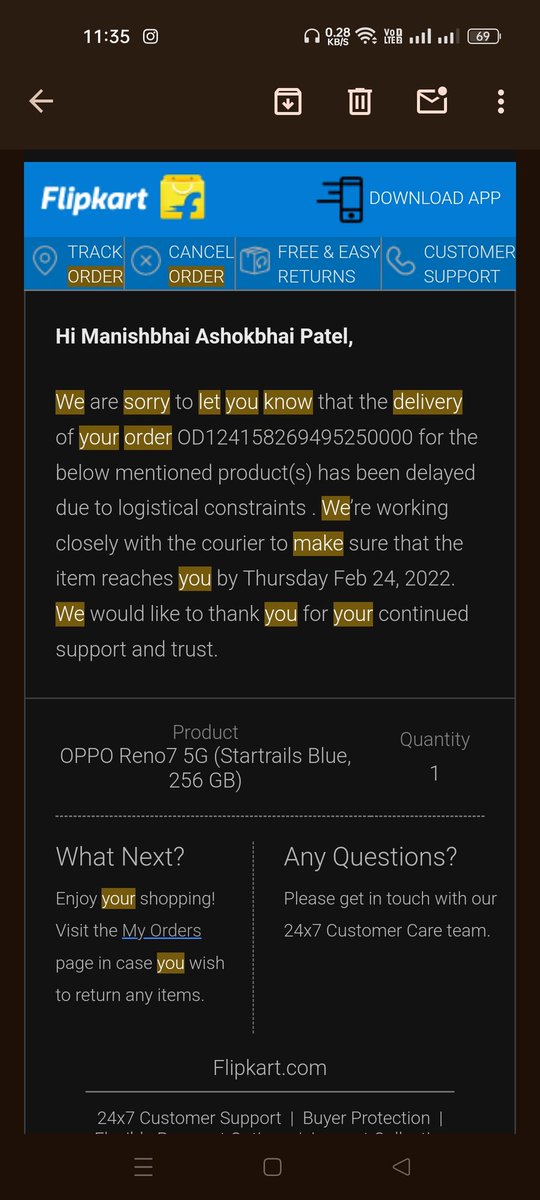 manish28000's tweet photo. @flipkartsupport My order is every time delay Whay?? https://t.co/1GfB8kvK56