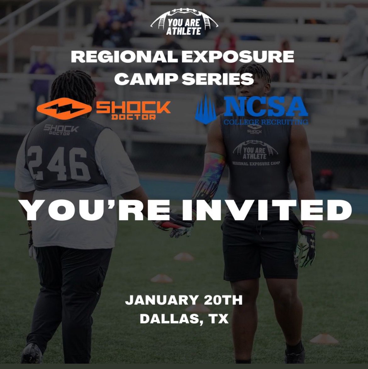 bruton_clyde's tweet image. Blessed to be invited you the @youareathlete Camp! Can’t wait to work💪🏾