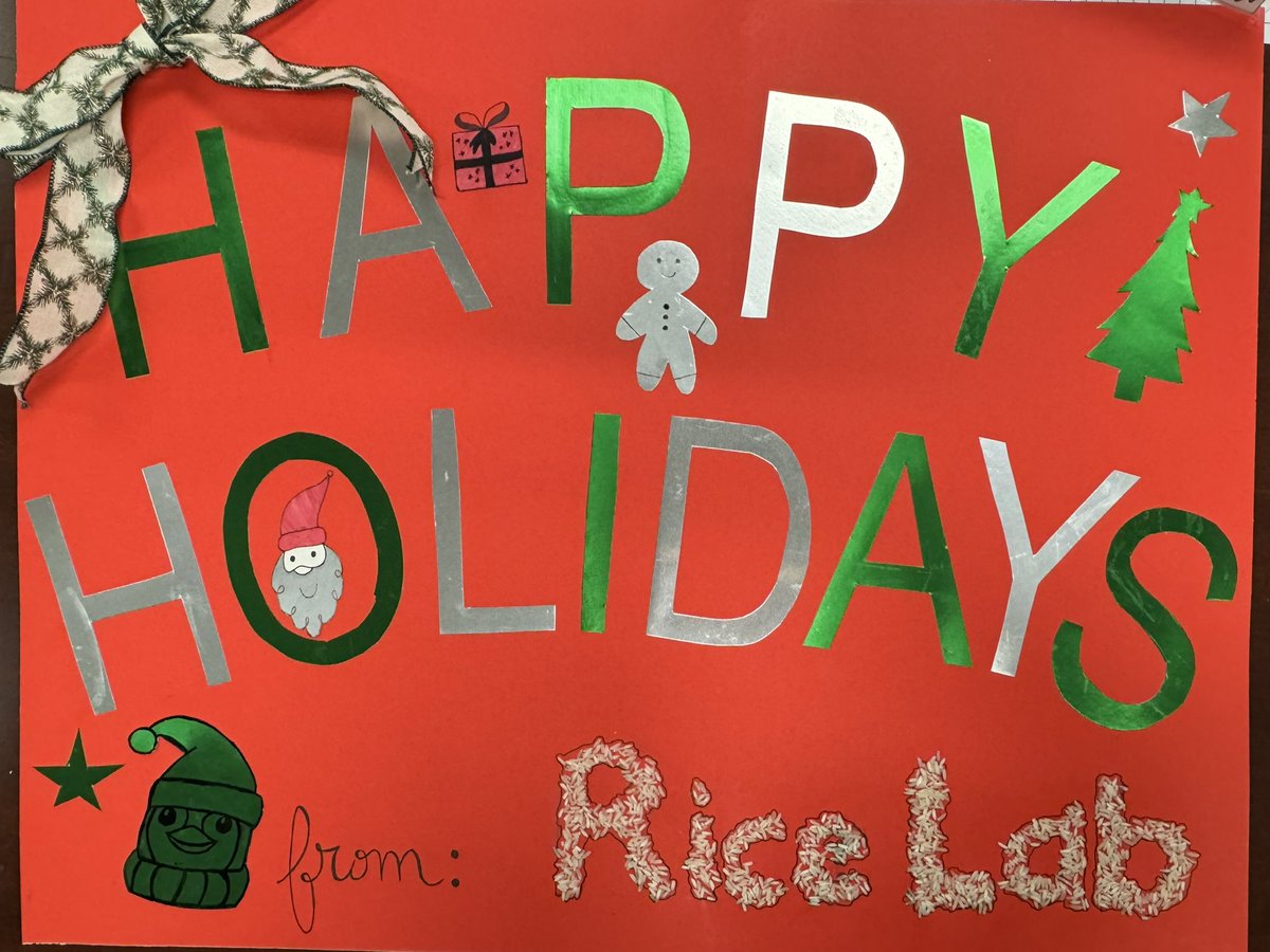 HeatherRicePhD's tweet photo. Happy Holidays!
From The Rice Lab https://t.co/txm9V0XYs6