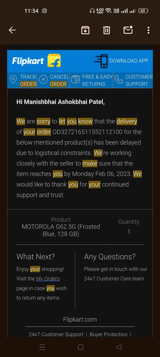 manish28000's tweet photo. @flipkartsupport My order is every time delay Whay?? https://t.co/GyWkmCdvN1