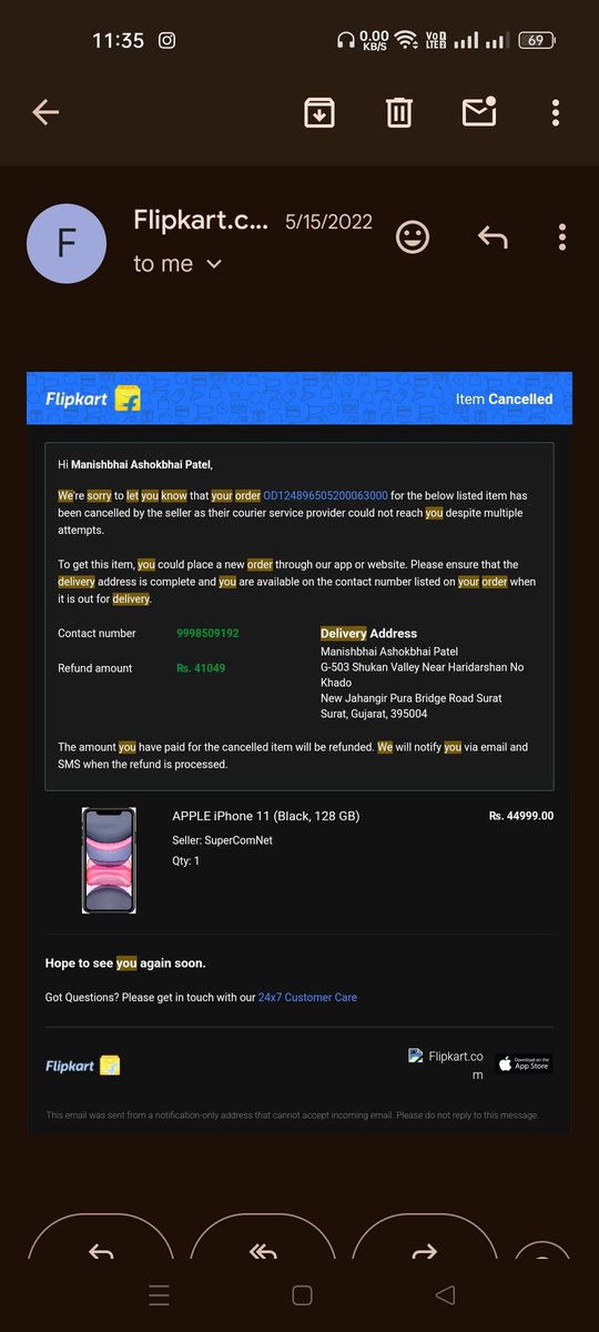 manish28000's tweet photo. @flipkartsupport My order is every time delay Whay?? https://t.co/GyWkmCdvN1