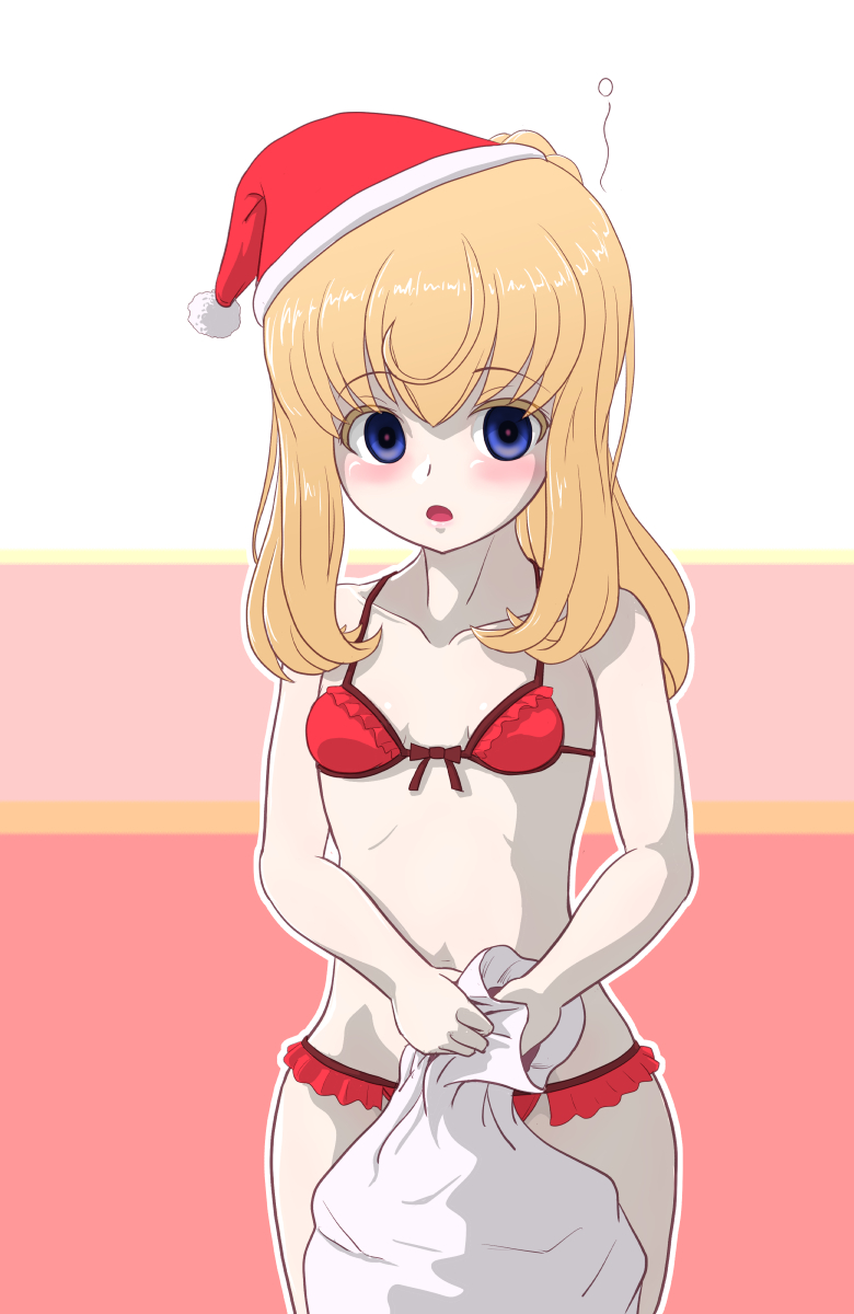 ノエル「特に何の脈絡もなくピンサーサンタにされたノエルちゃん #アリスギアお絵かき 」|ヤザマのイラスト