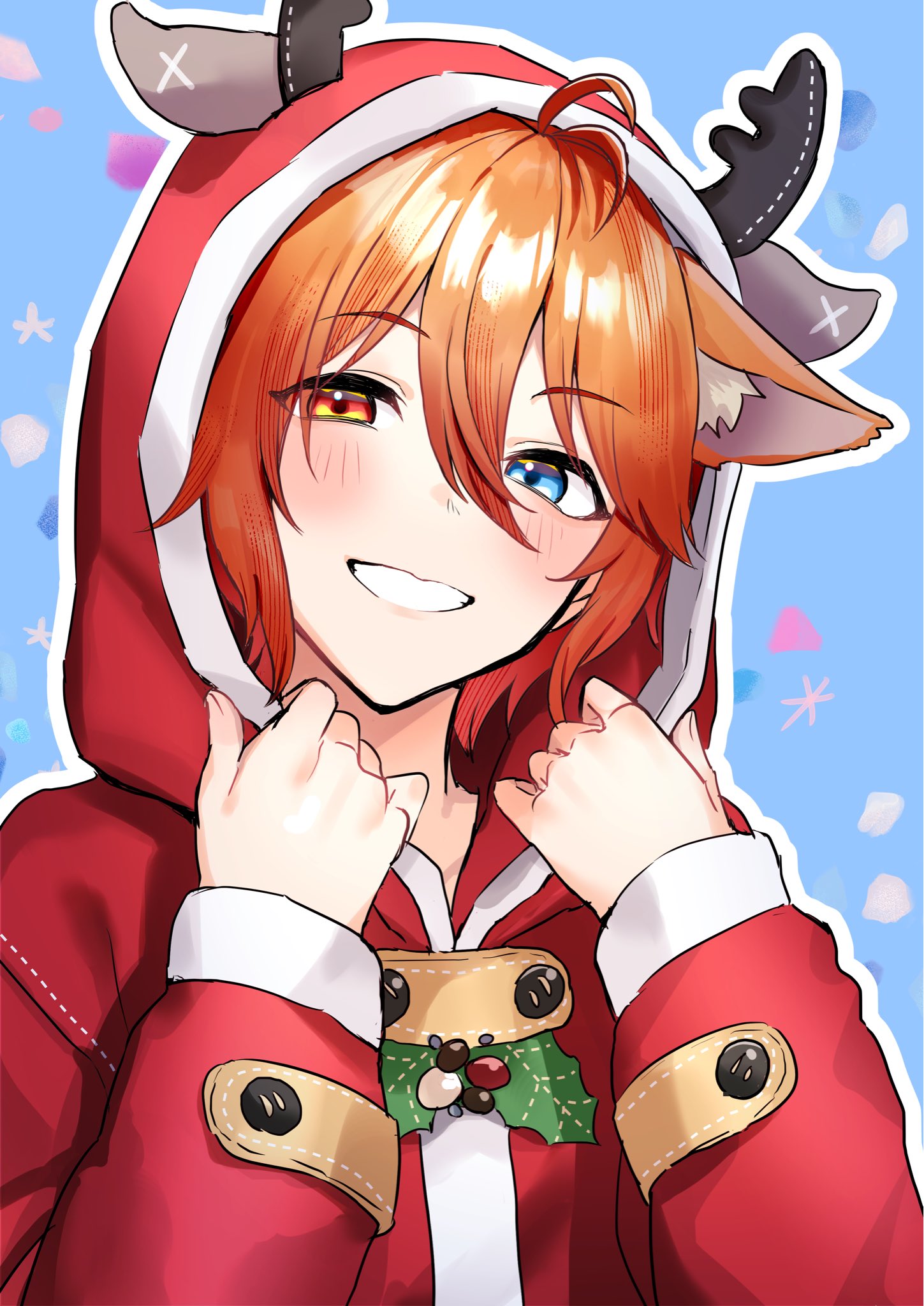ハンドメイド❣️サンタうさぎちゃんクリスマスアレンジ❣️ クリスマスのうさぎさん サンタクロース うさぎの冬]うさぎと