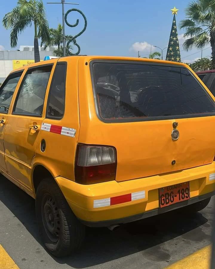paultutiven's tweet photo. Dejaron a un perrito encerrado en un taxi en el parqueadero del CC. La Rotonda, centro de Guayaquil, y estamos a 32 grados, hace un sol intenso. https://t.co/xLCeNFWPWc