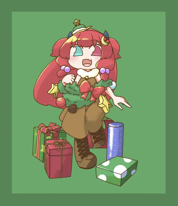 ロアちゃん今日は12月25日クリスマス! 朝目が覚めたら子供たちに笑顔ができる日 クリスマスと言えばプレゼント開封する海外の子供たちの動画とか見てて楽しくこっちも笑顔になるよね ロアちゃん今日はプレゼントで大はしゃぎ海外キッズを見てこ〜  去年のクリスマスに描いたロアちゃん  #ロアちゃんへ