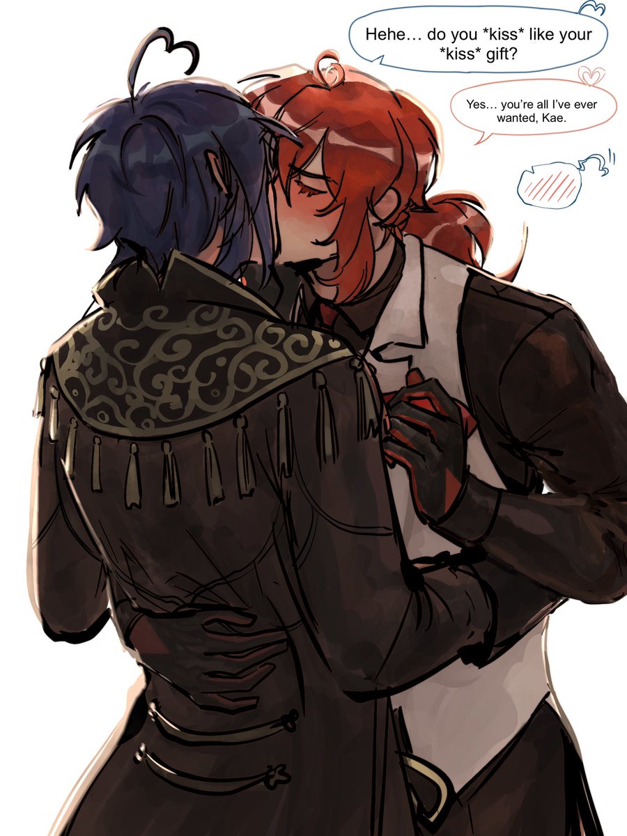 strottine's tweet photo. Diluc being bluntly honest abt his feelings and flustering kaeya is one of my favorite things 😩 #luckae

Merry Chrisums everyone 🎄🎁 https://t.co/HUYep0XdoQ