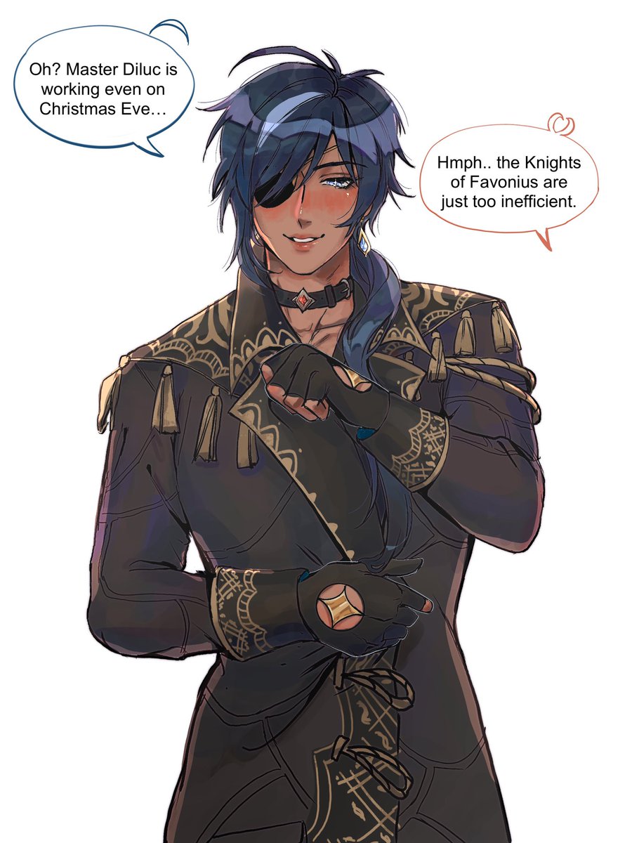 strottine's tweet photo. Diluc being bluntly honest abt his feelings and flustering kaeya is one of my favorite things 😩 #luckae

Merry Chrisums everyone 🎄🎁 https://t.co/HUYep0XdoQ