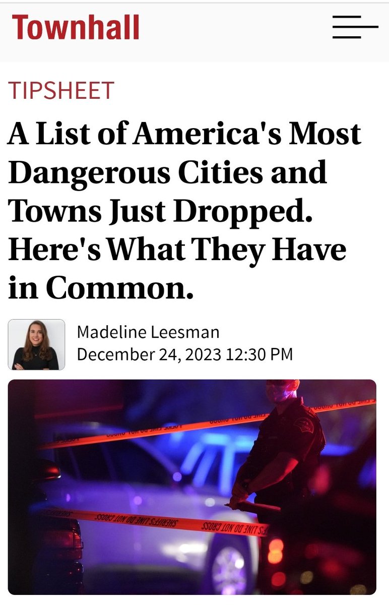 Personal finance website MoneyGeek released lists of America’s safest and most dangerous cities and towns this week. Predictably, the most dangerous cities and towns in America are run by Democrats.

According to the website, the annual analysis looks at the most recent crime…