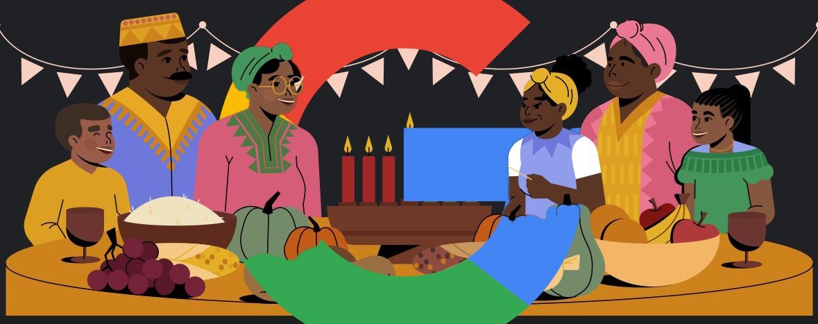 Bob_search_'s tweet image. Google celebrates Kwanzaa with a unique doodle, reminding SEO specialists that utilizing current events and cultural celebrations can boost relevance and user engagement. #SEO #GoogleDoodles #Kwanzaa