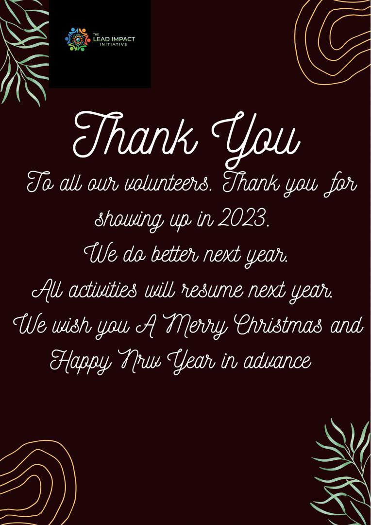 To all our volunteers 👨‍👨‍👧‍👧,
Thank you for being a part of our 2023 🎉. We wish you a merry Christmas, and a prosperous new year in advance 🥂.
#TLII