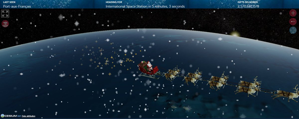 brymadison's tweet photo. Didn't realize Santa makes a stop at the International Space Station. #NORADTracksSanta https://t.co/cAPjDQYP1n