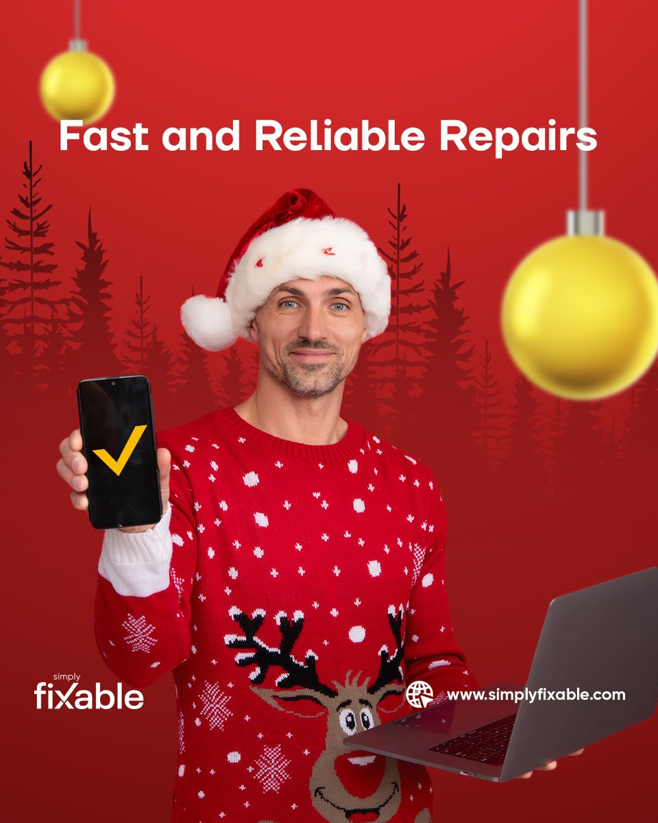 Simply_Fixable's tweet image. Did you know? Simply Fixable offers lightning-fast electronic repairs, so you can get back to enjoying your winter tech essentials without delay. Don&apos;t let a malfunctioning device slow you down this season – we&apos;ve got your back! ❄️🛠️
_
#QuickRepairs #WinterTechSolutions