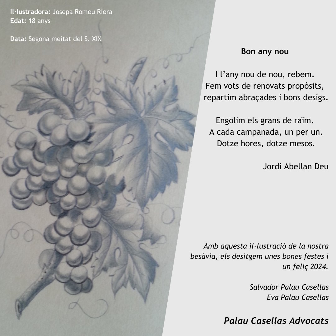 PalauLex's tweet photo. Amb tots els desitjos d'unes bones festes, un feliç 2024 i pau al món

#BonNadal 
#Feliç2024
#Pau

@PalauSalvador 
@EvaPalauC https://t.co/NzAystbnn7