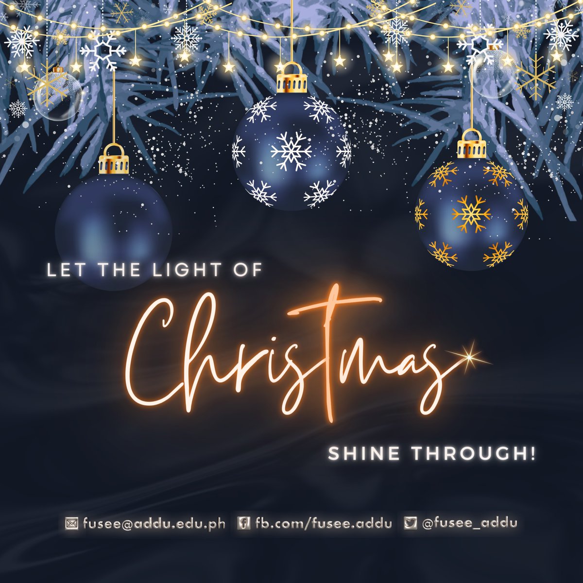 FUSEE_ADDU's tweet photo. As 2023 comes to a close, FUSEE takes this moment to be grateful for the eventful year. Its members, alumni, and communities are one with joyous celebrations this holiday season. 🤲

We hope your Christmas is oh-so merry and bright, pEEps! 🎄

#ElectrEEfyTheFuture ⚡️ https://t.co/uhWPpqXXCI