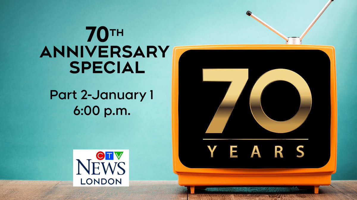 RetaIsmailCTV (@retaismailctv) on Twitter photo I’ve been getting a lot of great feedback on CFPL’s 70 Years series that my colleagues Lisa & @KaiMortensenCTV have put together. It is a wonderful walk down memory lane of <a href="/CTVLondon/">CTV London</a> history. If you missed the segments, they will be shown in 2 parts. #ldnont
Details below: I’ve been getting a lot of great feedback on CFPL’s 70 Years series that my colleagues Lisa & @KaiMortensenCTV have put together. It is a wonderful walk down memory lane of <a href="/CTVLondon/">CTV London</a> history. If you missed the segments, they will be shown in 2 parts. #ldnont
Details below: