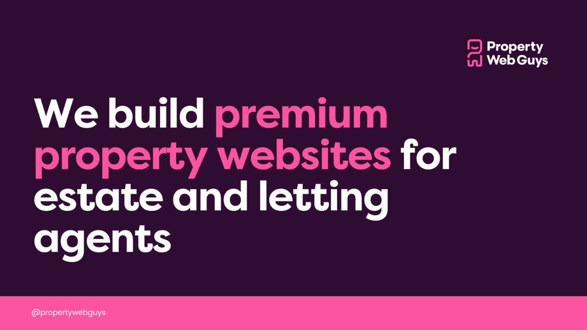 We are Property Web Guys; we build premium property websites for estate and letting agents. 🏠 mtr.cool/mlxottyraa #propertywebguys